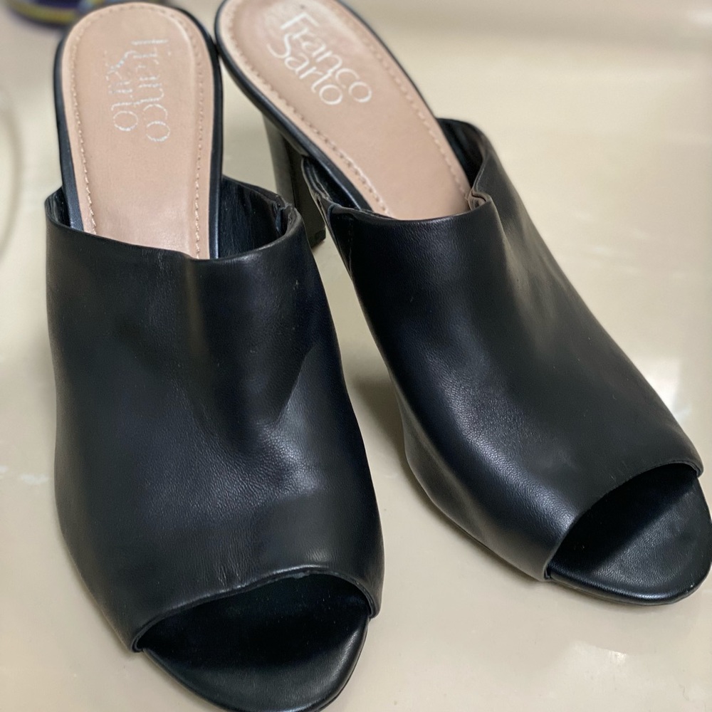 Franco Sarto Open Toe Slide Heels